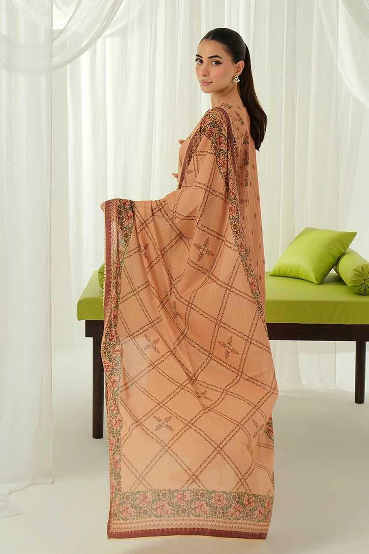 3-PC Unstitched Printed Lawn Suit