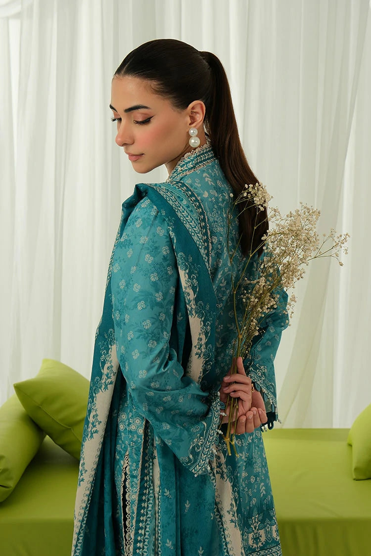 3-PC Unstitched Printed Lawn Suit