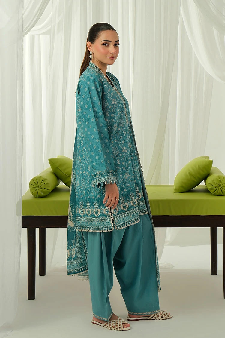 3-PC Unstitched Printed Lawn Suit
