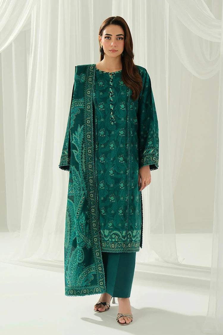 3-PC Unstitched Printed Lawn Suit