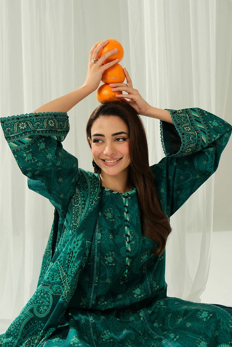 3-PC Unstitched Printed Lawn Suit