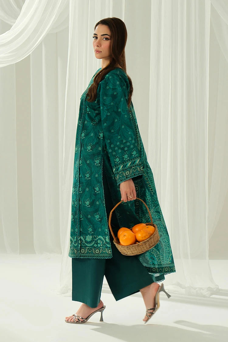 3-PC Unstitched Printed Lawn Suit