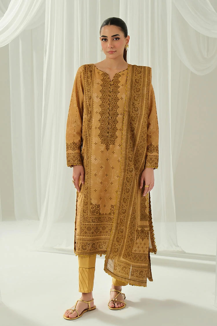 3-PC Unstitched Printed Lawn Suit