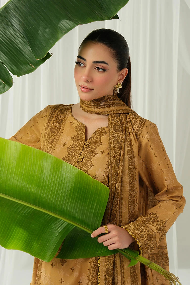 3-PC Unstitched Printed Lawn Suit