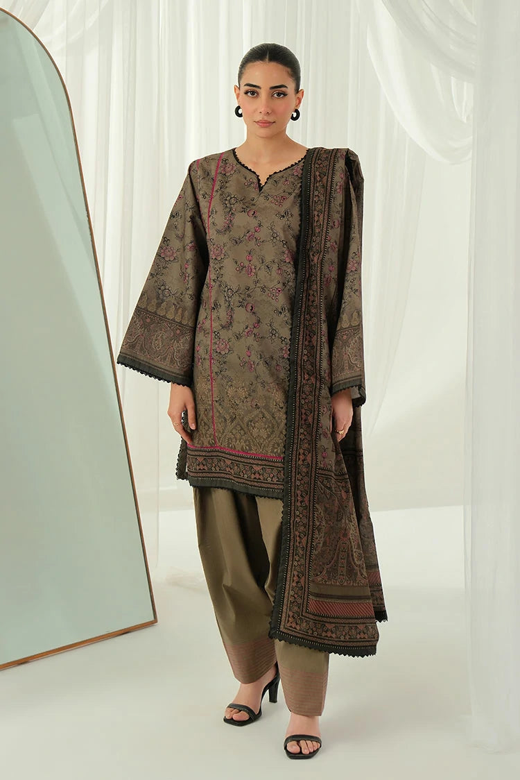 3-PC Unstitched Printed Lawn Suit