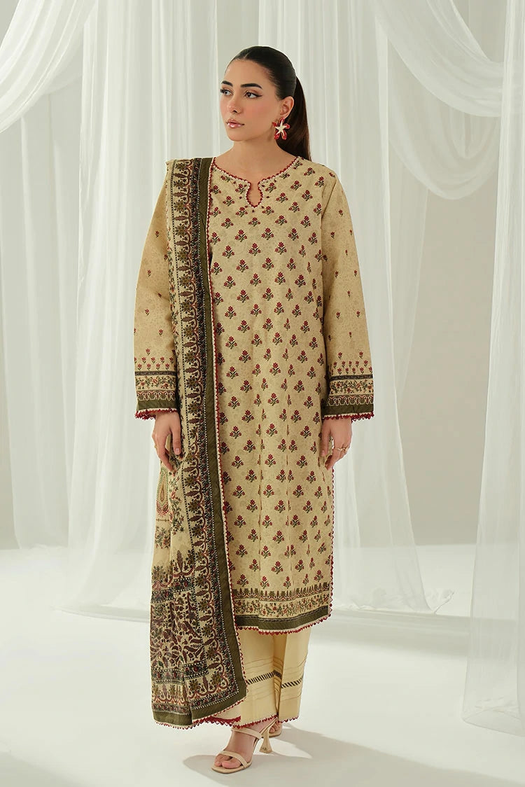 3-PC Unstitched Printed Lawn Suit