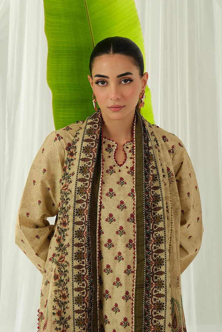 3-PC Unstitched Printed Lawn Suit