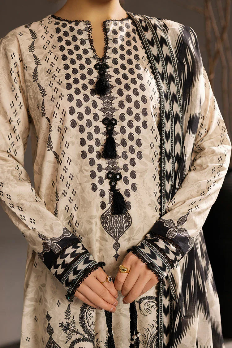 3-PC Unstitched Printed Lawn Suit