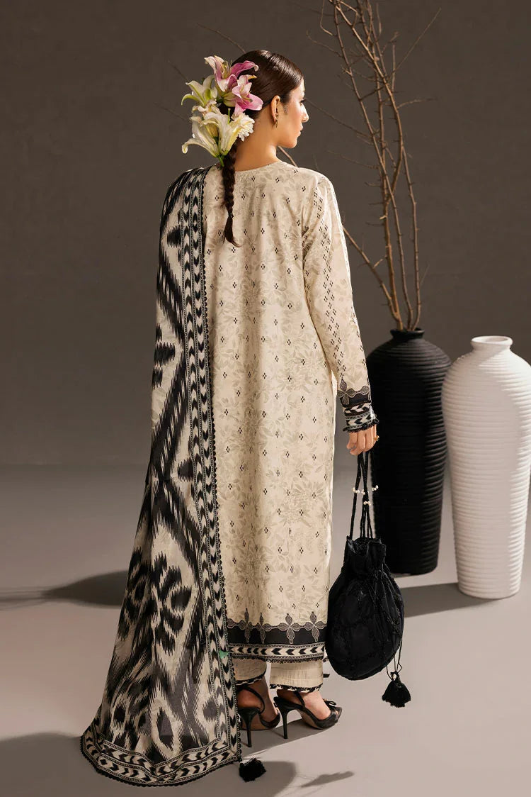 3-PC Unstitched Printed Lawn Suit