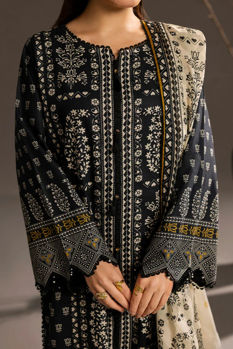 3-PC Unstitched Printed Lawn Suit