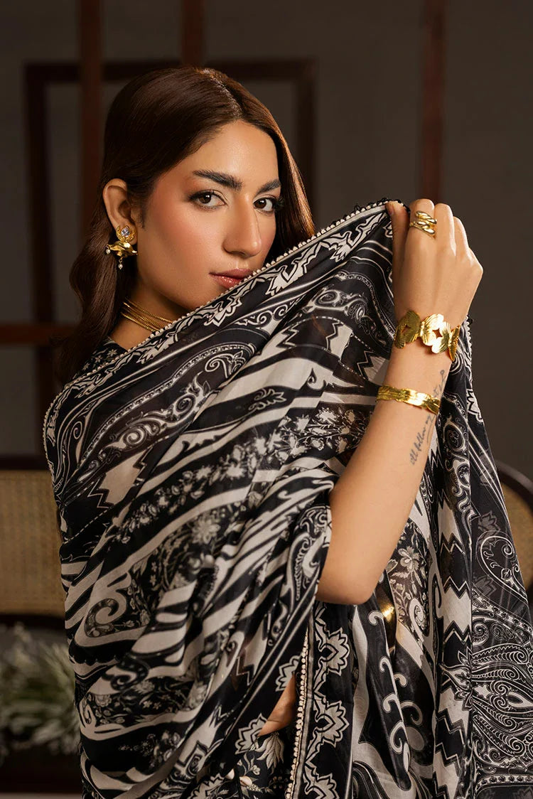 3-PC Unstitched Printed Lawn Suit