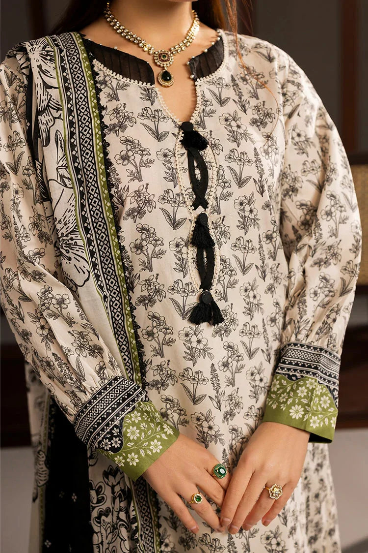 3-PC Unstitched Printed Lawn Suit