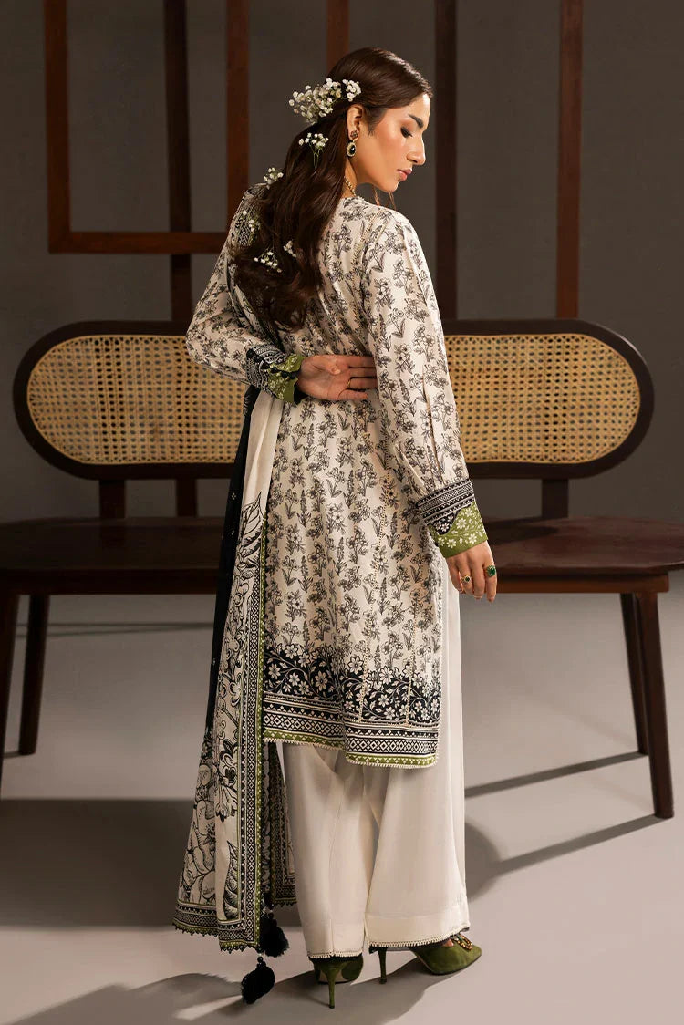 3-PC Unstitched Printed Lawn Suit