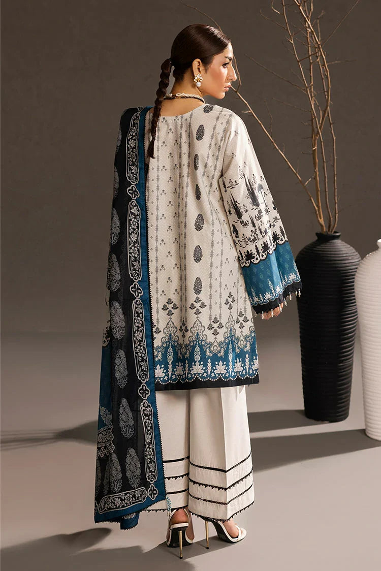 3-PC Unstitched Printed Lawn Suit