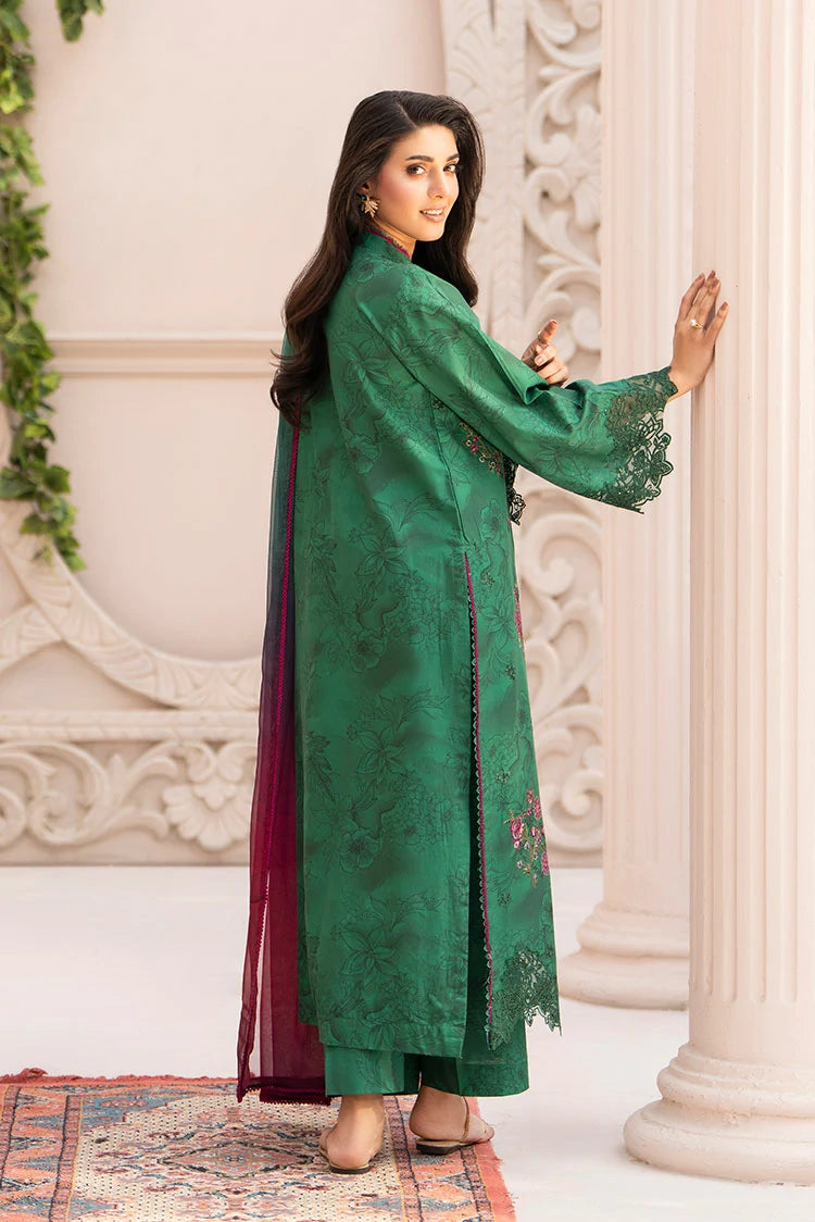 3-PC Stitched Embroidered Suit