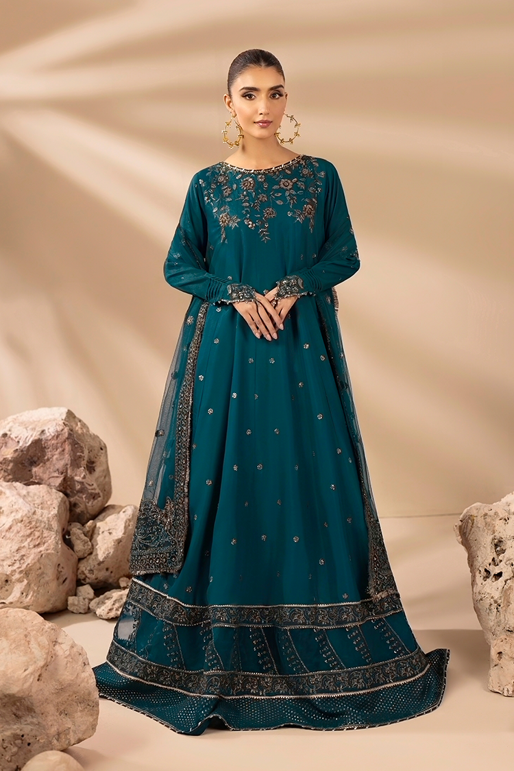 3-PC Stitched Embroidered Suit