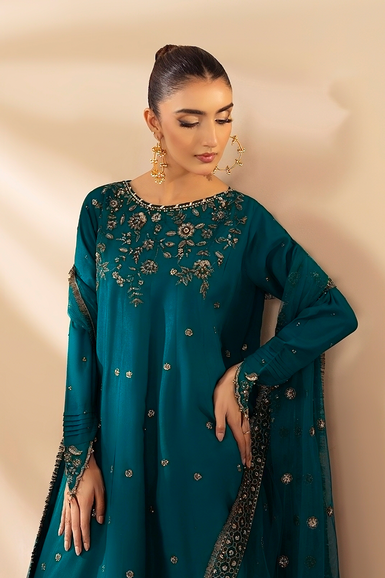3-PC Stitched Embroidered Suit
