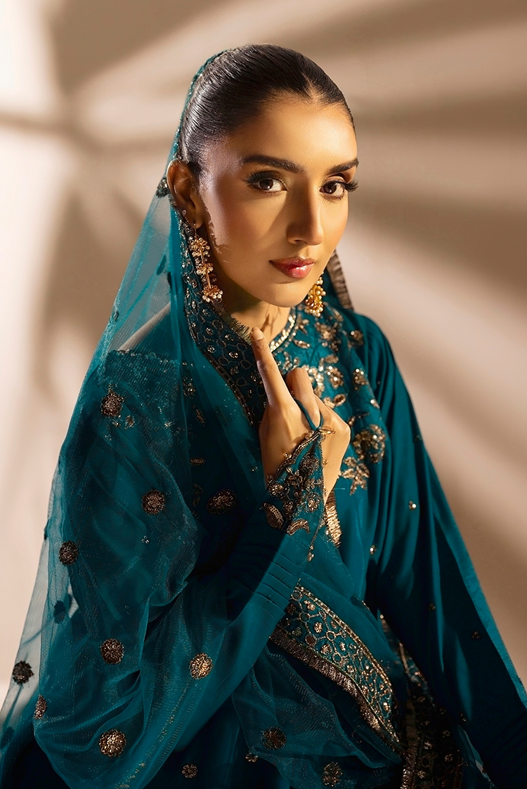 3-PC Stitched Embroidered Suit