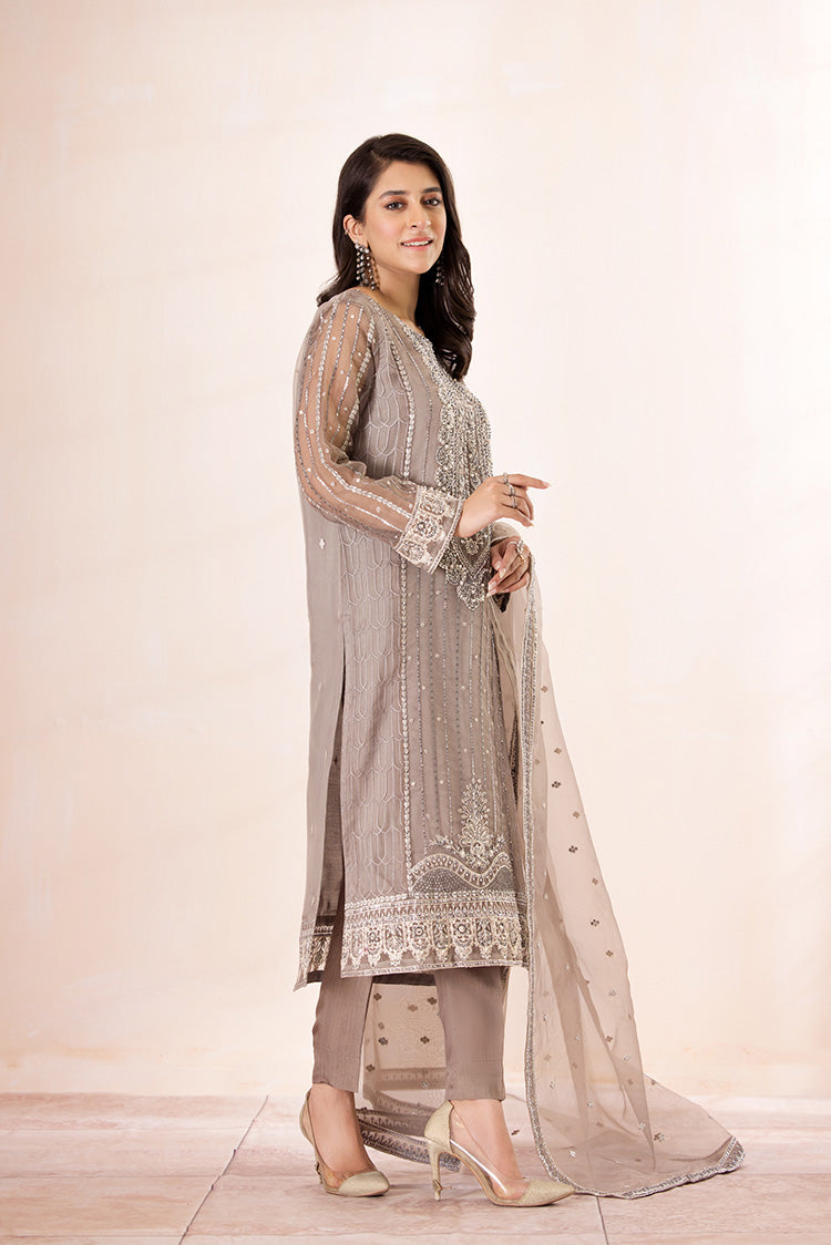 3-PC Stitched Embroidered Suit