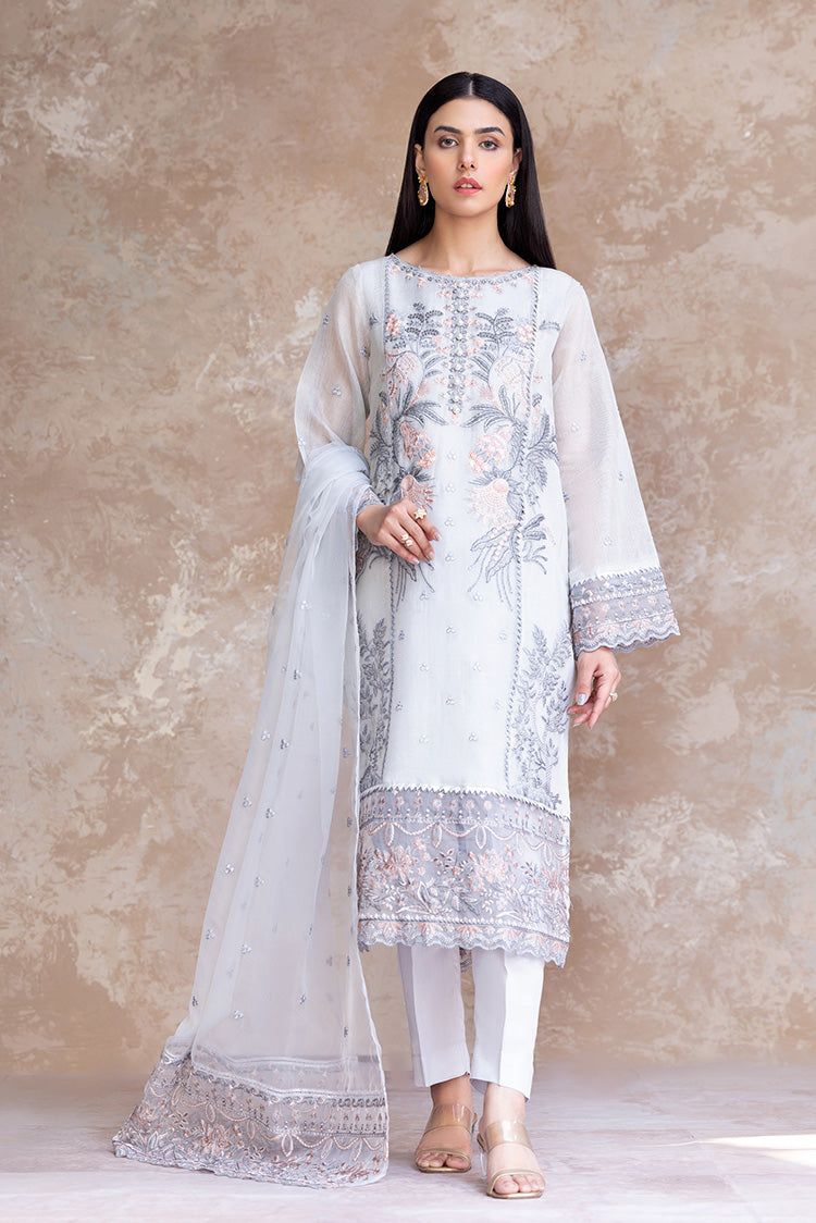 3-PC Stitched Embroidered Suit