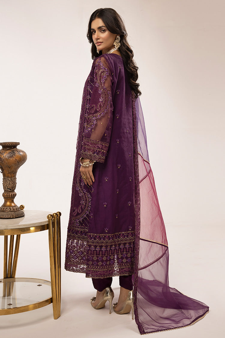 3-PC Stitched Fancy Embroidered Organza Suit