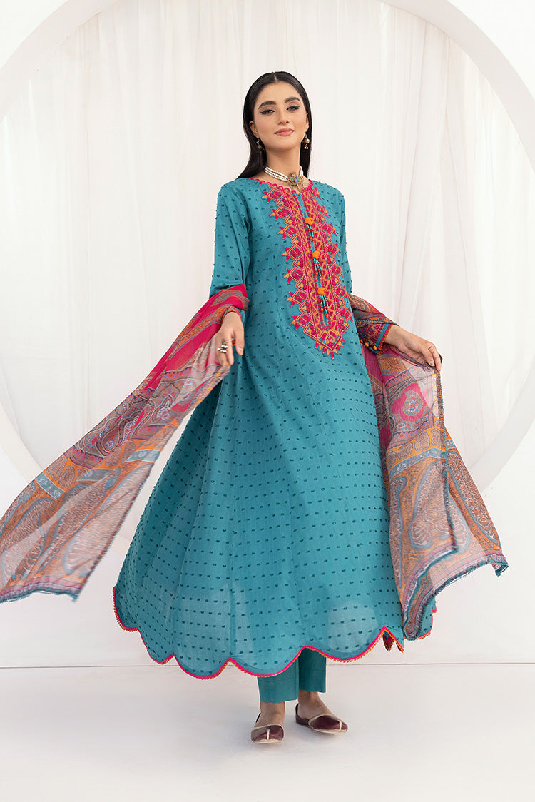 3-PC Stitched Embroidered Suit