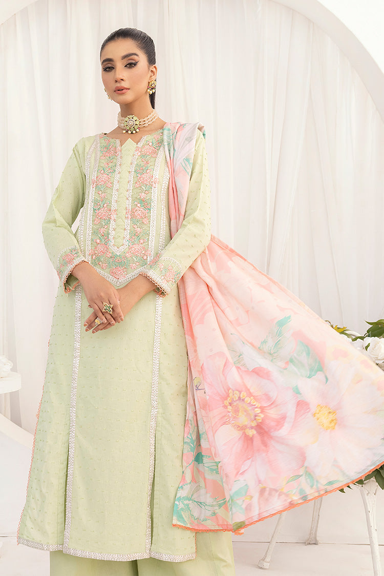 3-PC Stitched Embroidered Suit