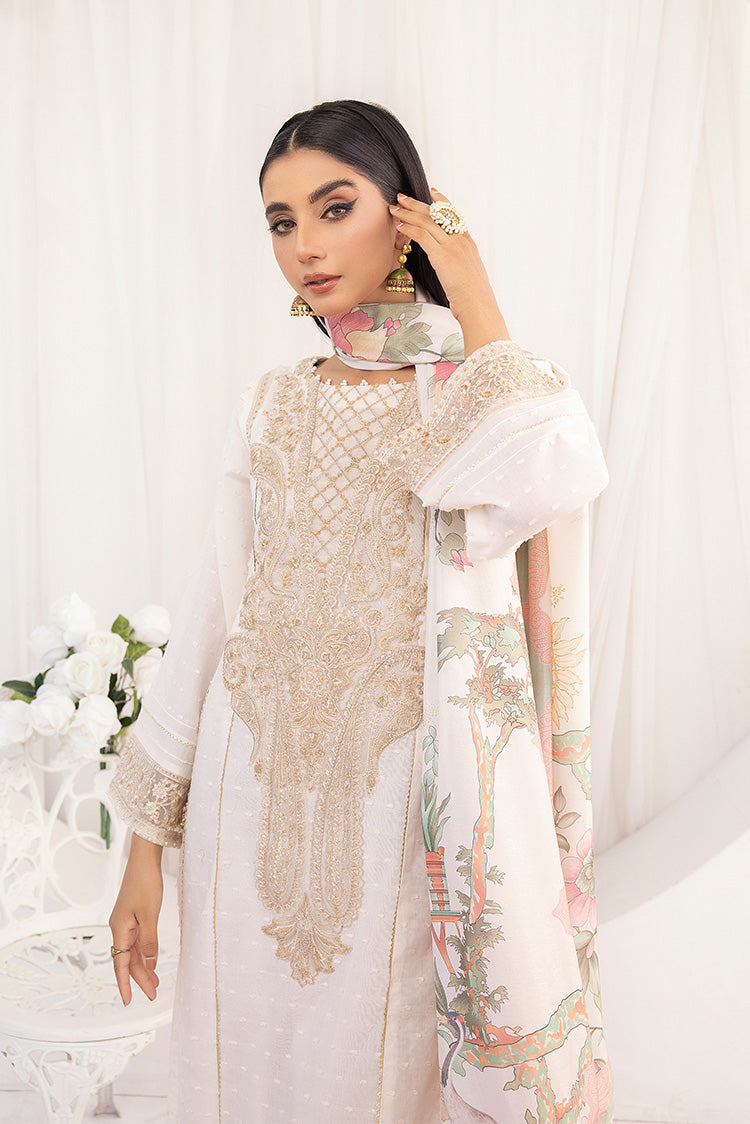 3-PC Stitched Embroidered Suit