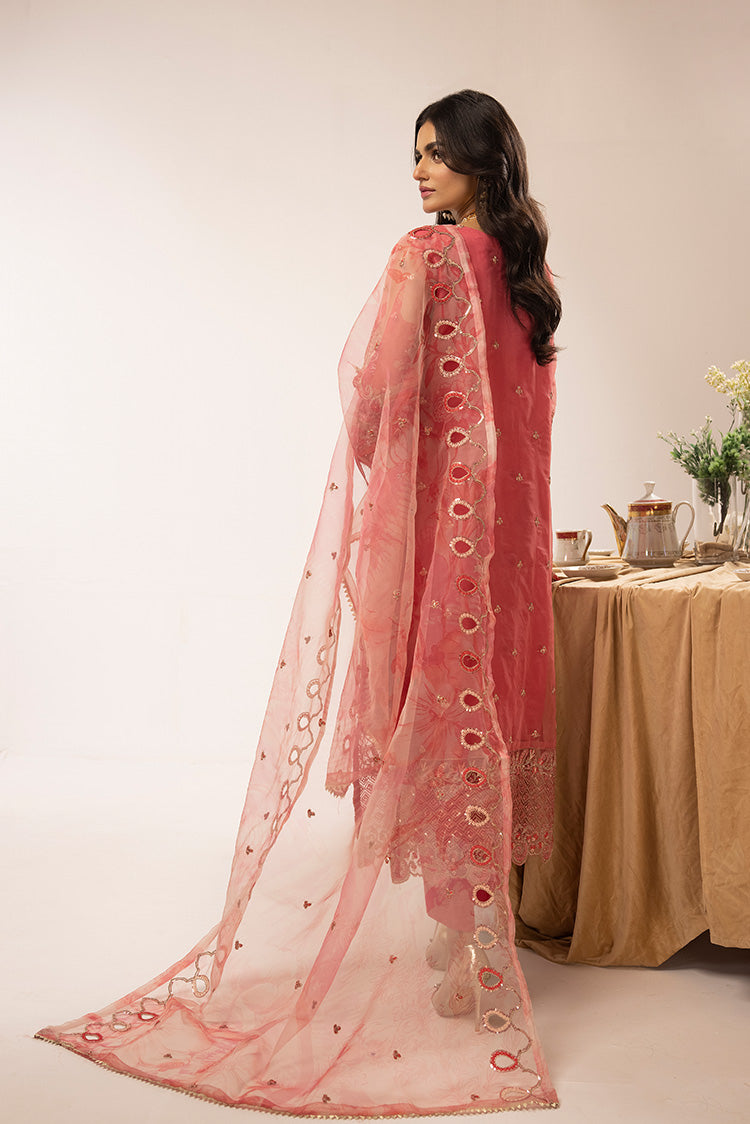 3-PC Stitched Fancy Embroidered Organza Suit