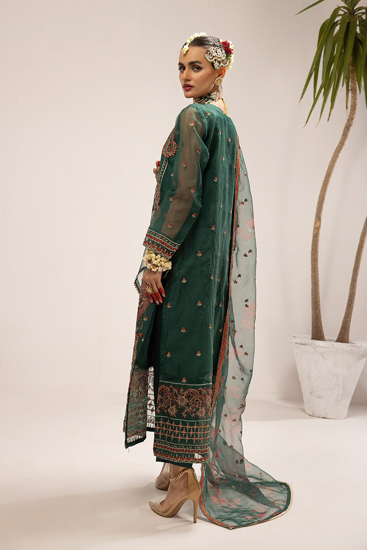 3-PC Stitched Fancy Embroidered Organza Suit