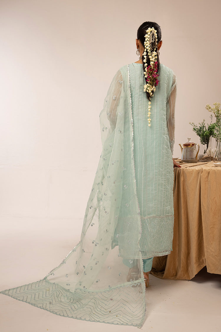 3-PC Stitched Fancy Embroidered Organza Suit