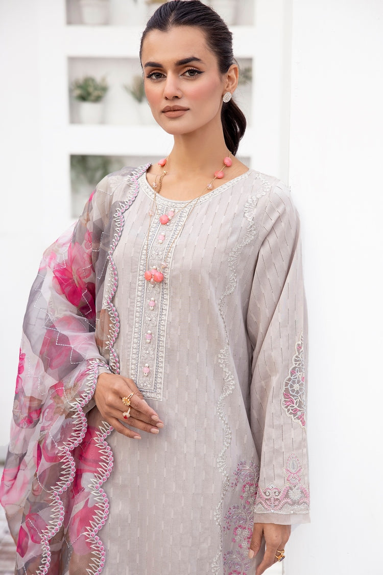 3-PC Stitched Embroidered Suit