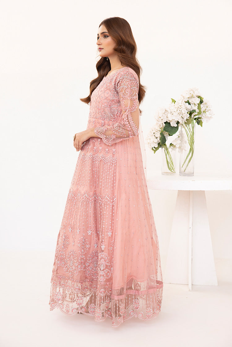 Embroidered Net Maxi Dress