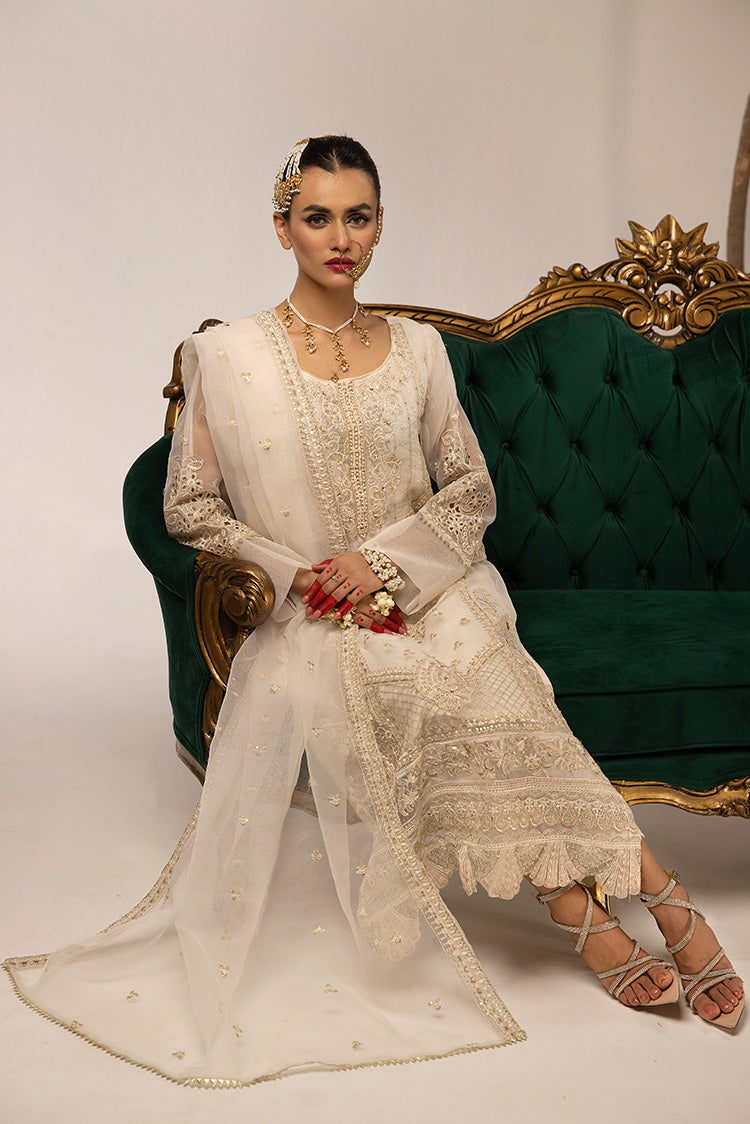 3-PC Stitched Fancy Embroidered Organza Suit