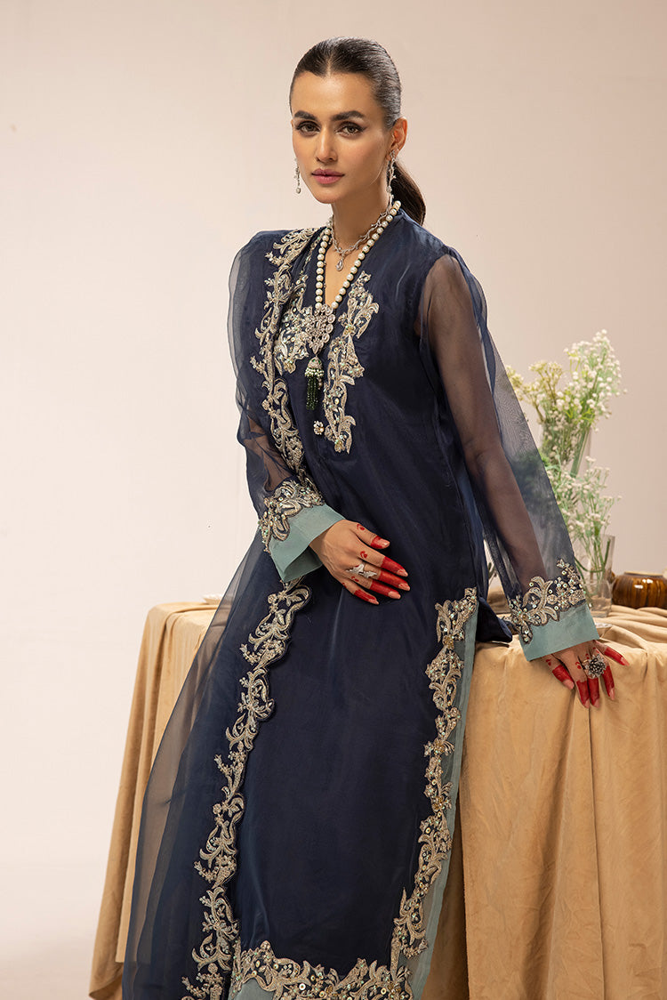 3-PC Stitched Fancy Embroidered Organza Suit