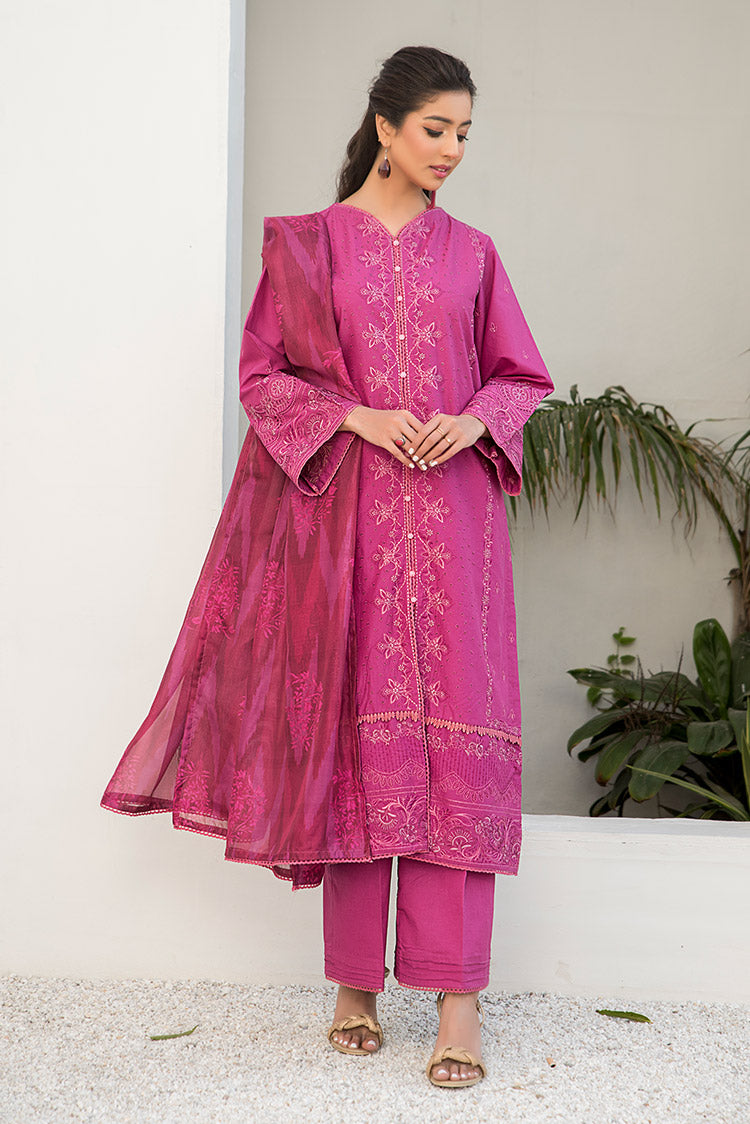 3-PC Stitched Embroidered Suit