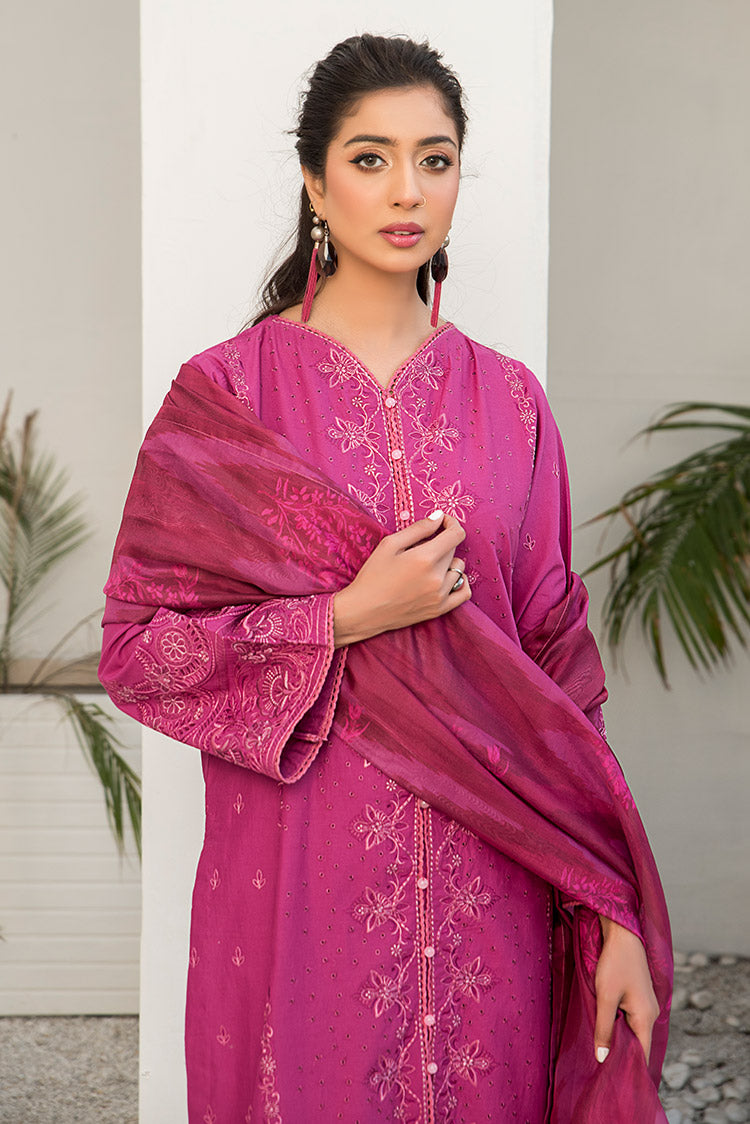 3-PC Stitched Embroidered Suit