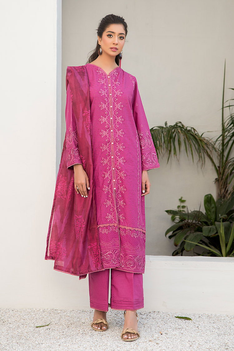 3-PC Stitched Embroidered Suit