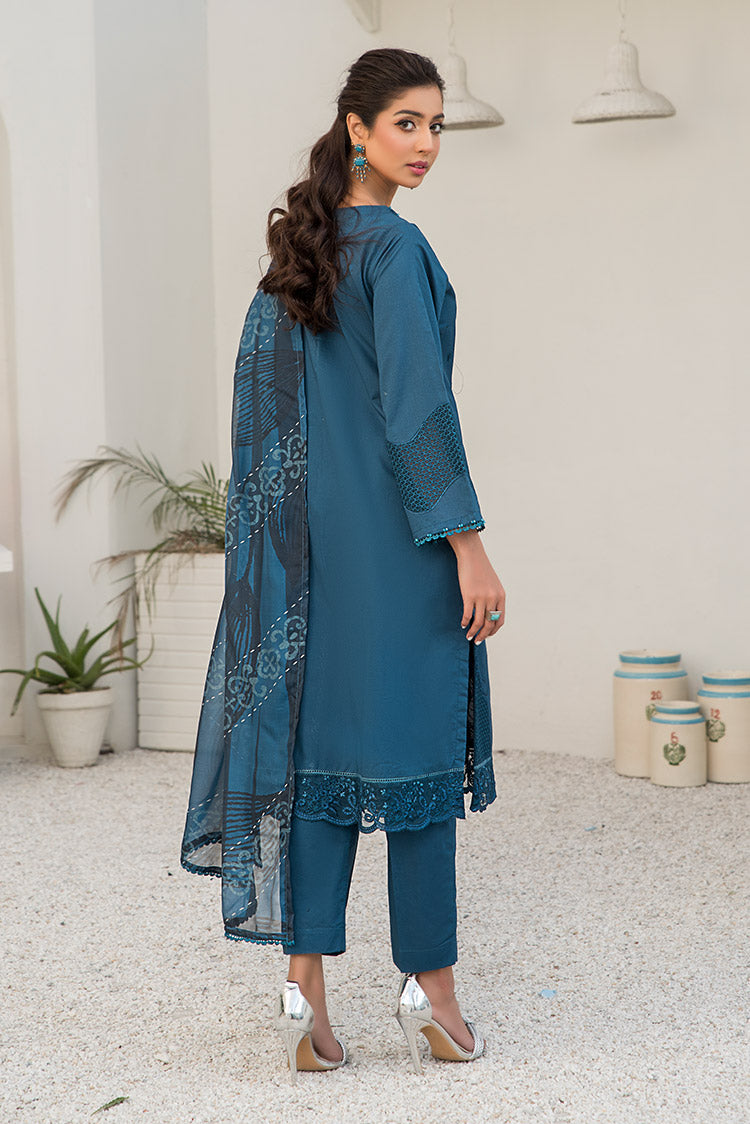 3-PC Stitched Embroidered Suit