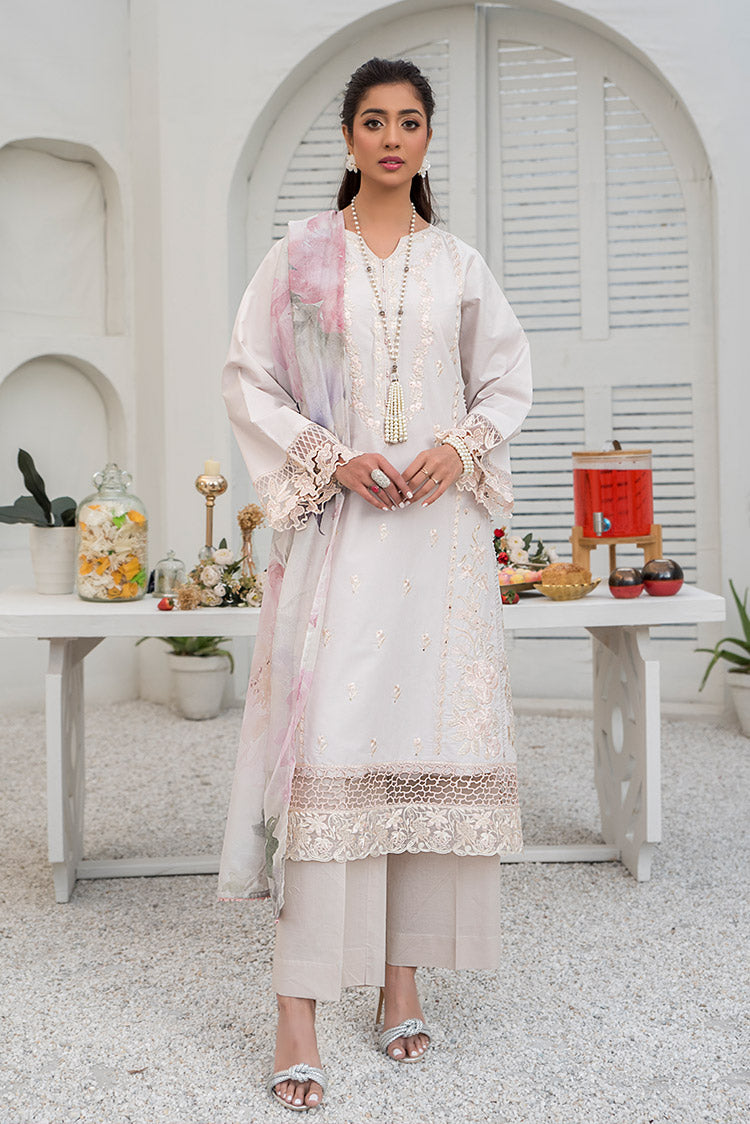 3-PC Stitched Embroidered Suit