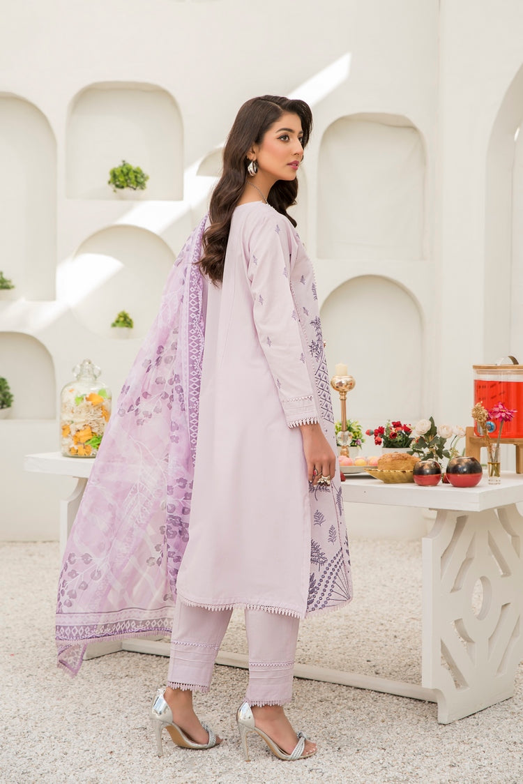 3-PC Stitched Embroidered Suit