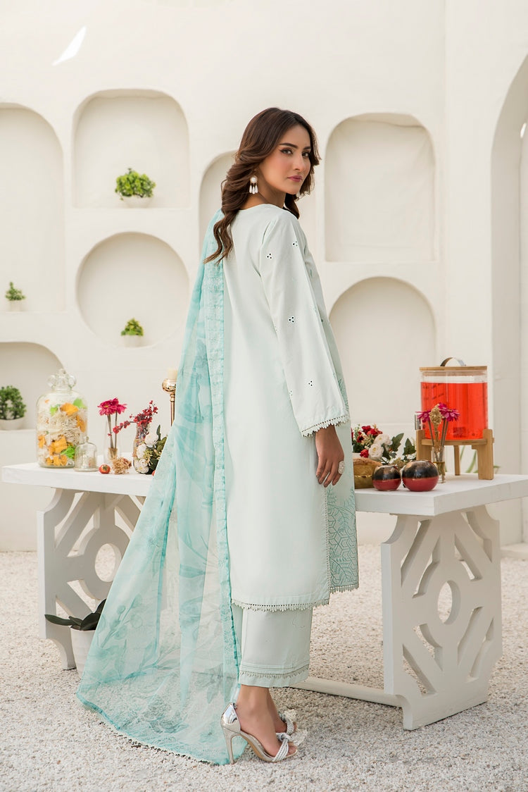 3-PC Stitched Embroidered Suit