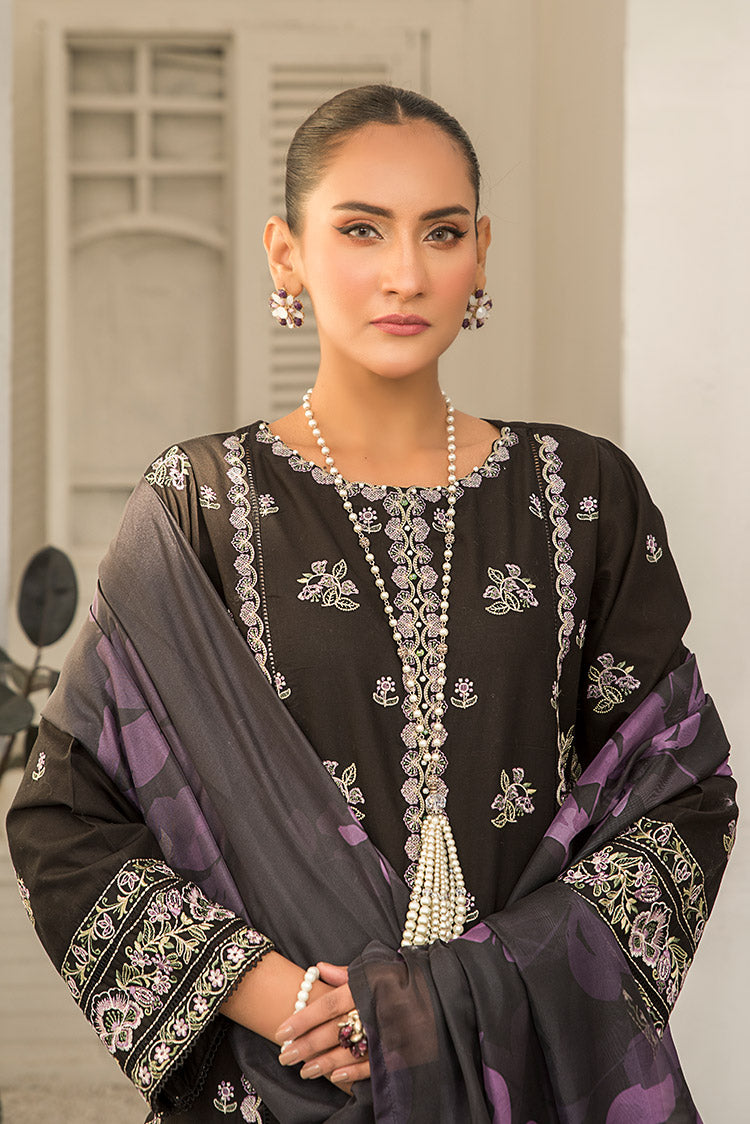 3-PC Stitched Embroidered Suit