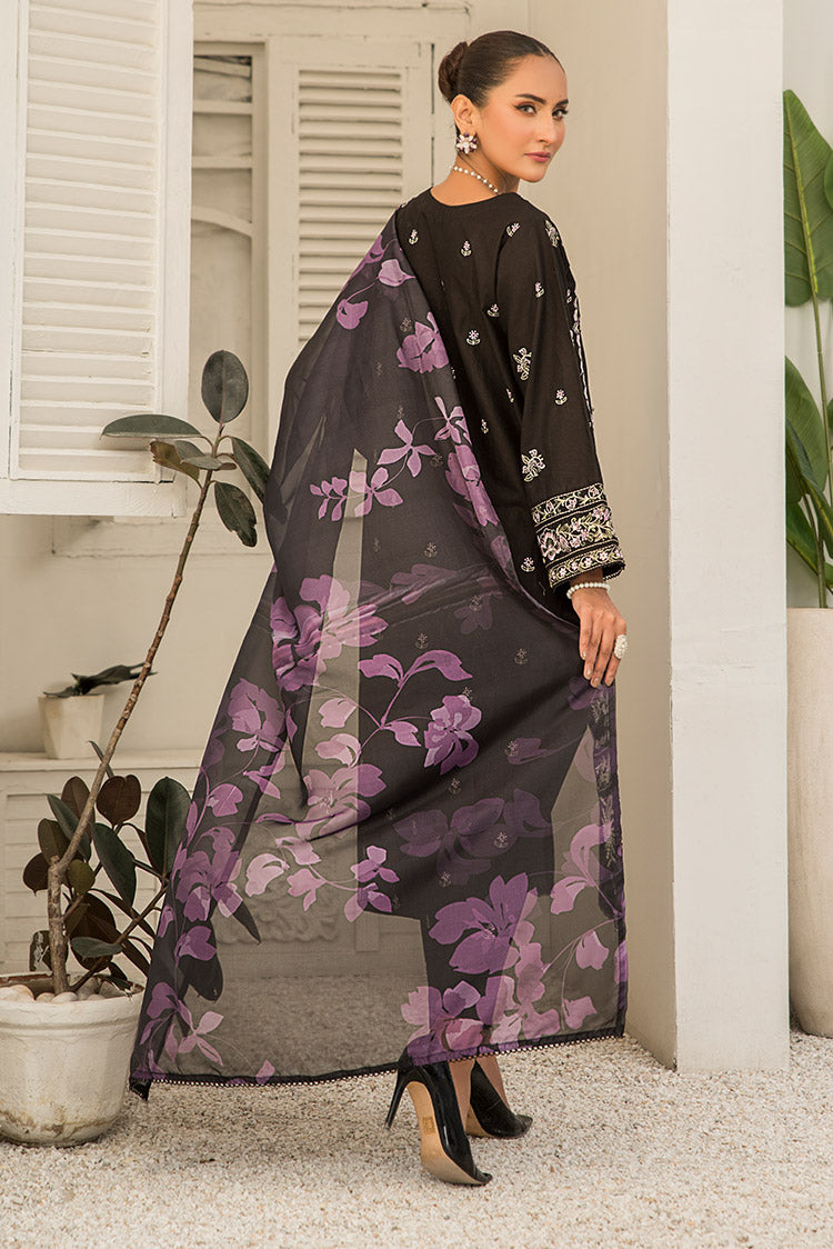 3-PC Stitched Embroidered Suit