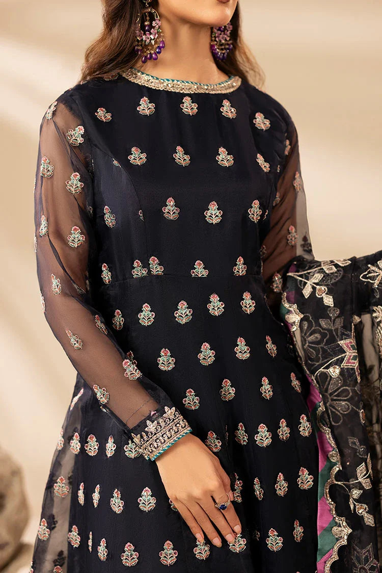 3-PC Stitched Embroidered Suit