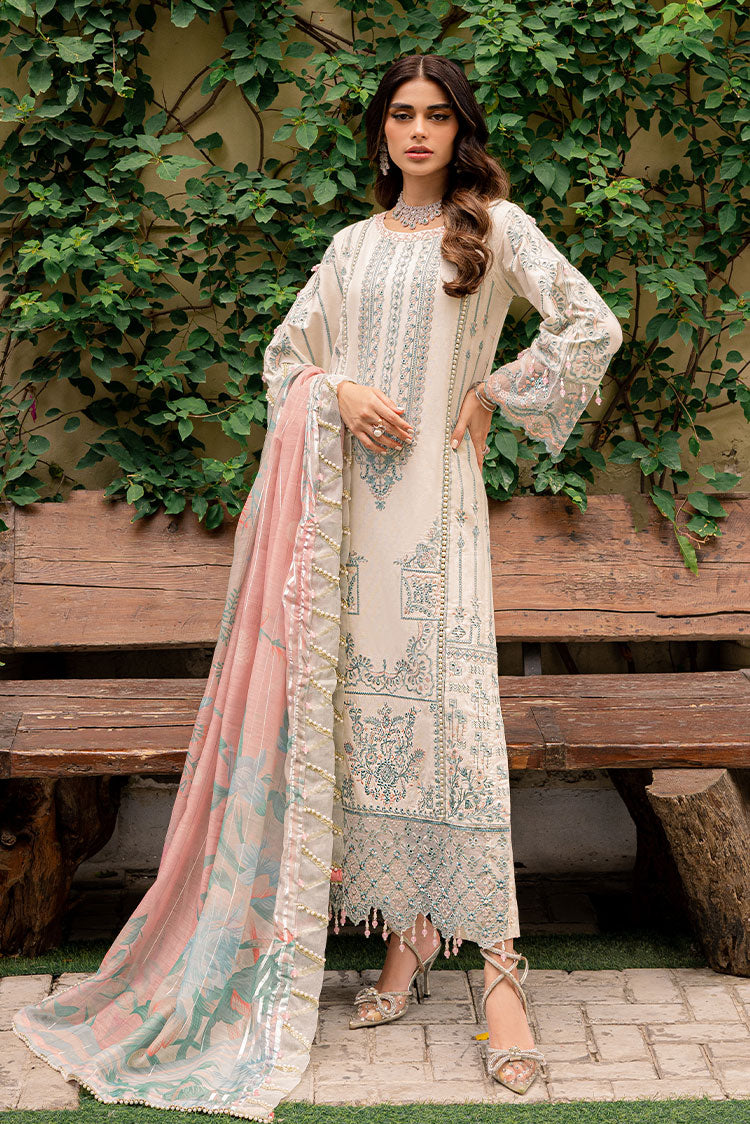 3-PC Unstitched Embroidered Lawn Suit