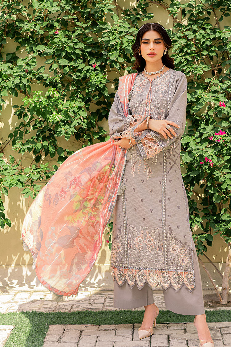 3-PC Unstitched Embroidered Lawn Suit