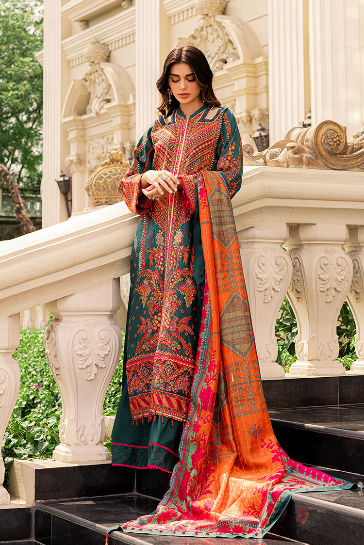 3-PC Unstitched Embroidered Lawn Suit