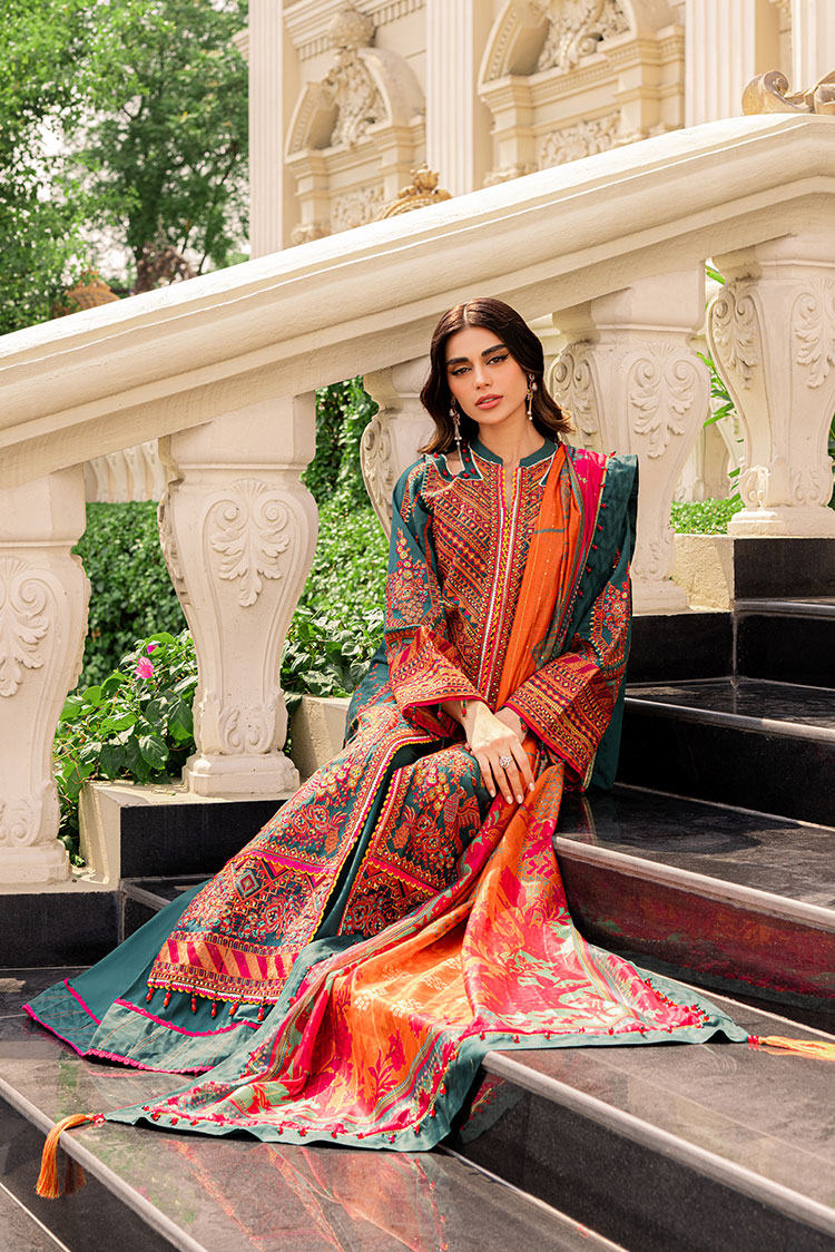 3-PC Unstitched Embroidered Lawn Suit