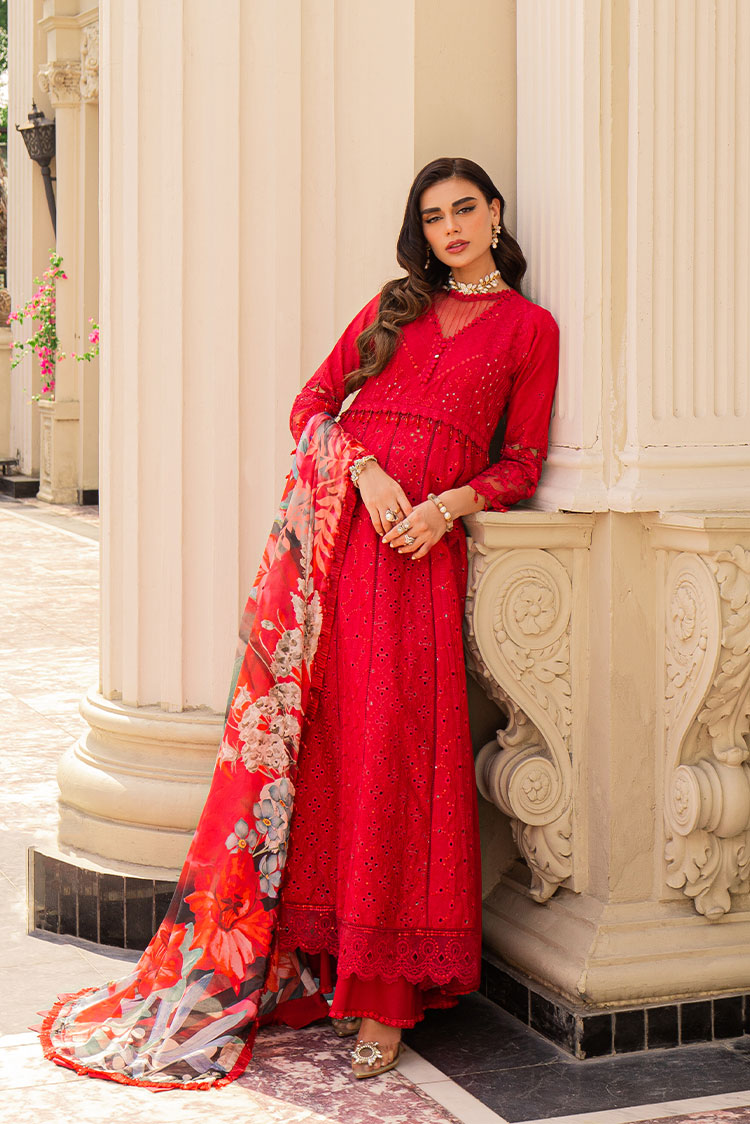 3-PC Unstitched Embroidered Lawn Suit